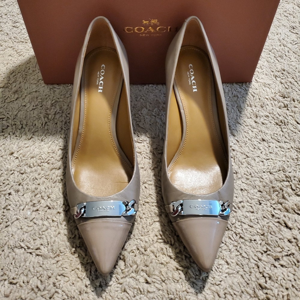 Women's Coach Browery Stone Colored Heels